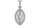 Marquise Diamond Pendant in Platinum